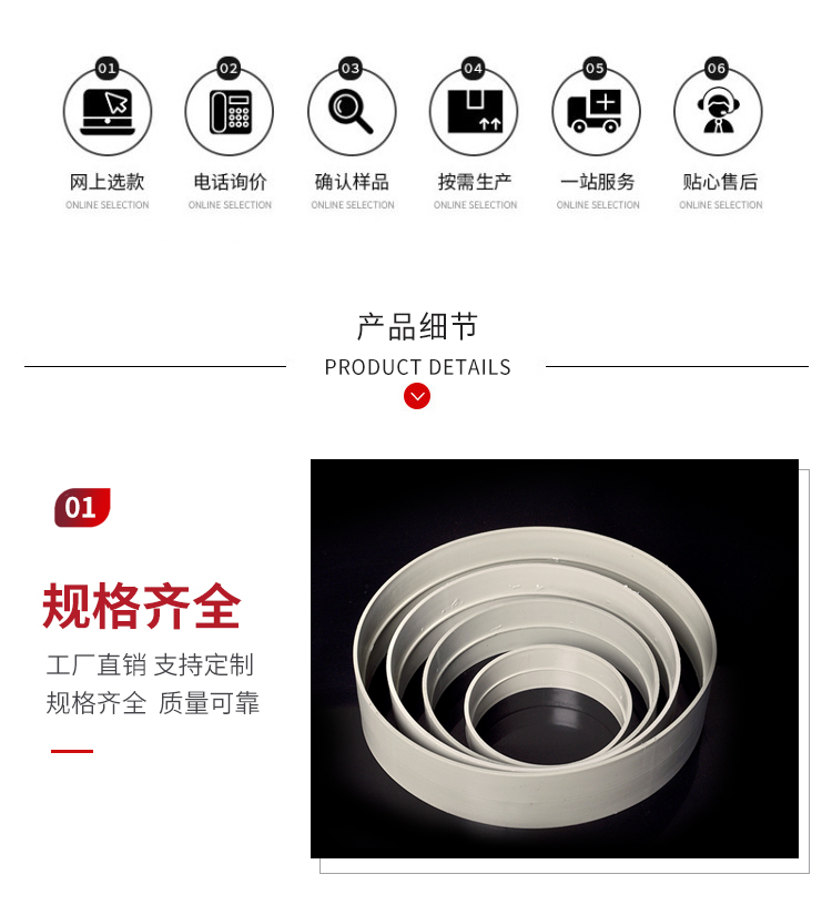 β晶型PPH直接套环加强筋风管承插焊接DN15-DN2000 · 配图 2